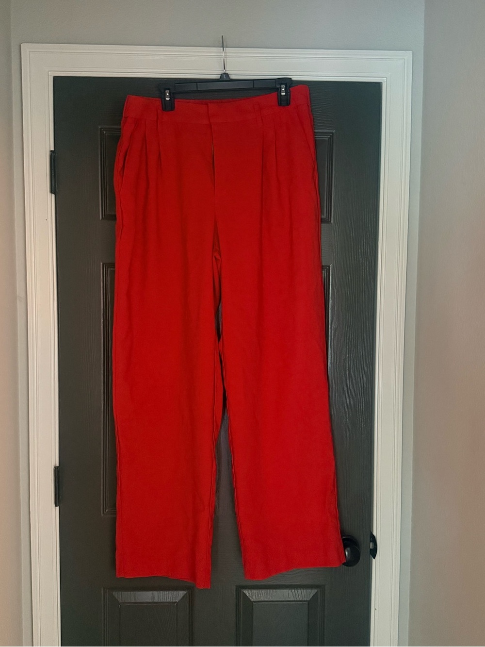 A New Day Red Wide-Leg High-Waist Trousers